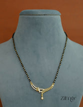 SR100557 - Gold Plated AD Stone Pendant Traditional Mangalsutra Necklace (color option) 2-Zilmor